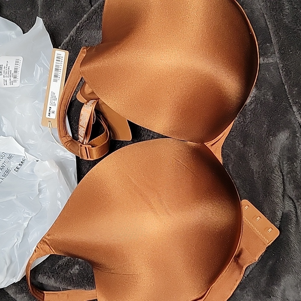 Skims ultimate push up plunge bra 42DD Bronze